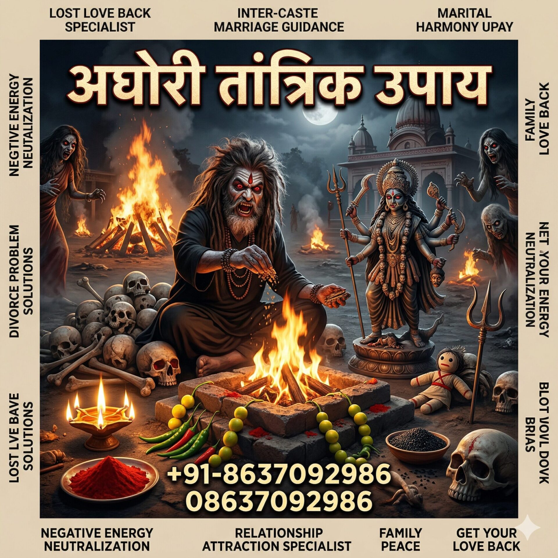 Tarapith Mahashmashan Tantrik Puja | Inter Caste Marriage & Divorce Problem Solutions