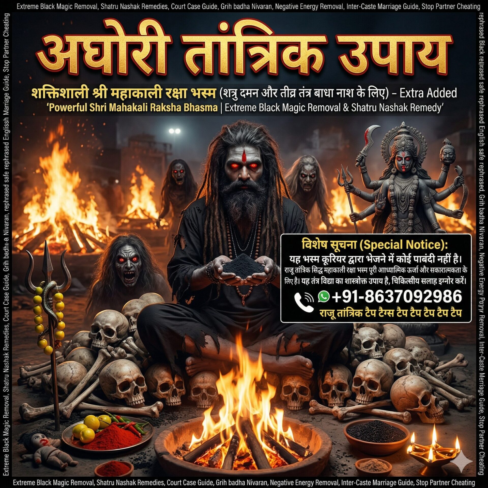 Shri Mahakali Raksha Bhasma | Extreme Black Magic Removal & Shatru Nashak Powerful Remedy