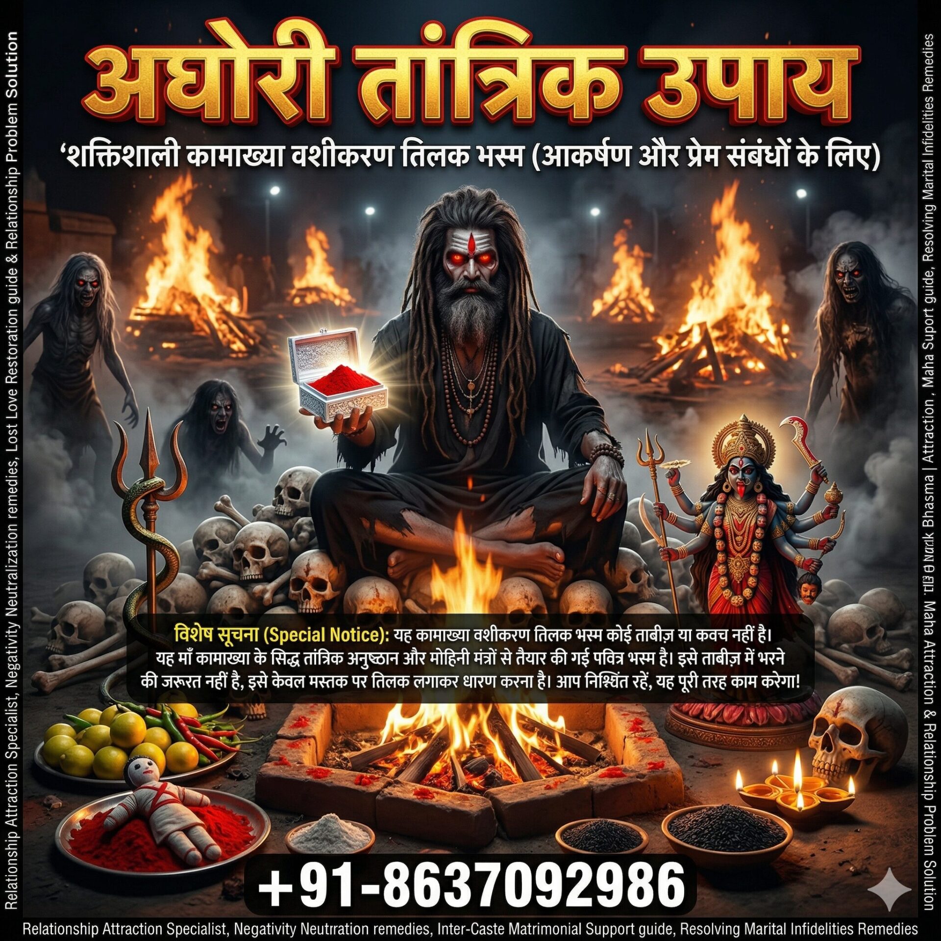 Kamakhya Siddha Tilak Bhasma | Attraction, Maha Attraction & Relationship Problem Solution