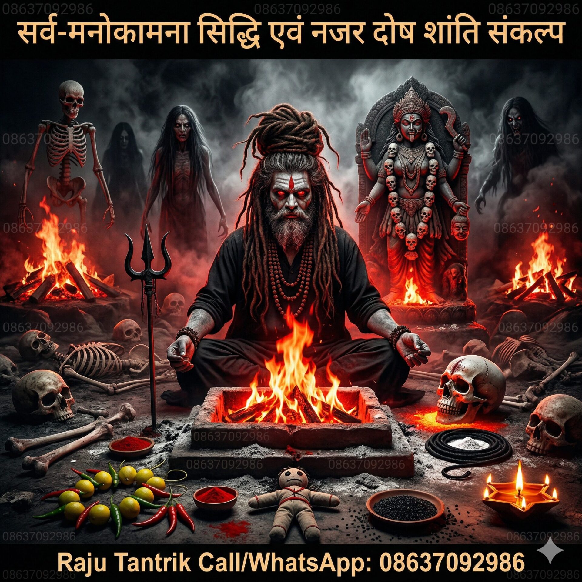 सर्व-मनोकामना सिद्धि एवं नजर दोष शांति ई-पूजा | Wish Fulfillment Puja & Evil Eye Removal | Raju Tantrik 08637092986 | तंत्र रक्षा धागा