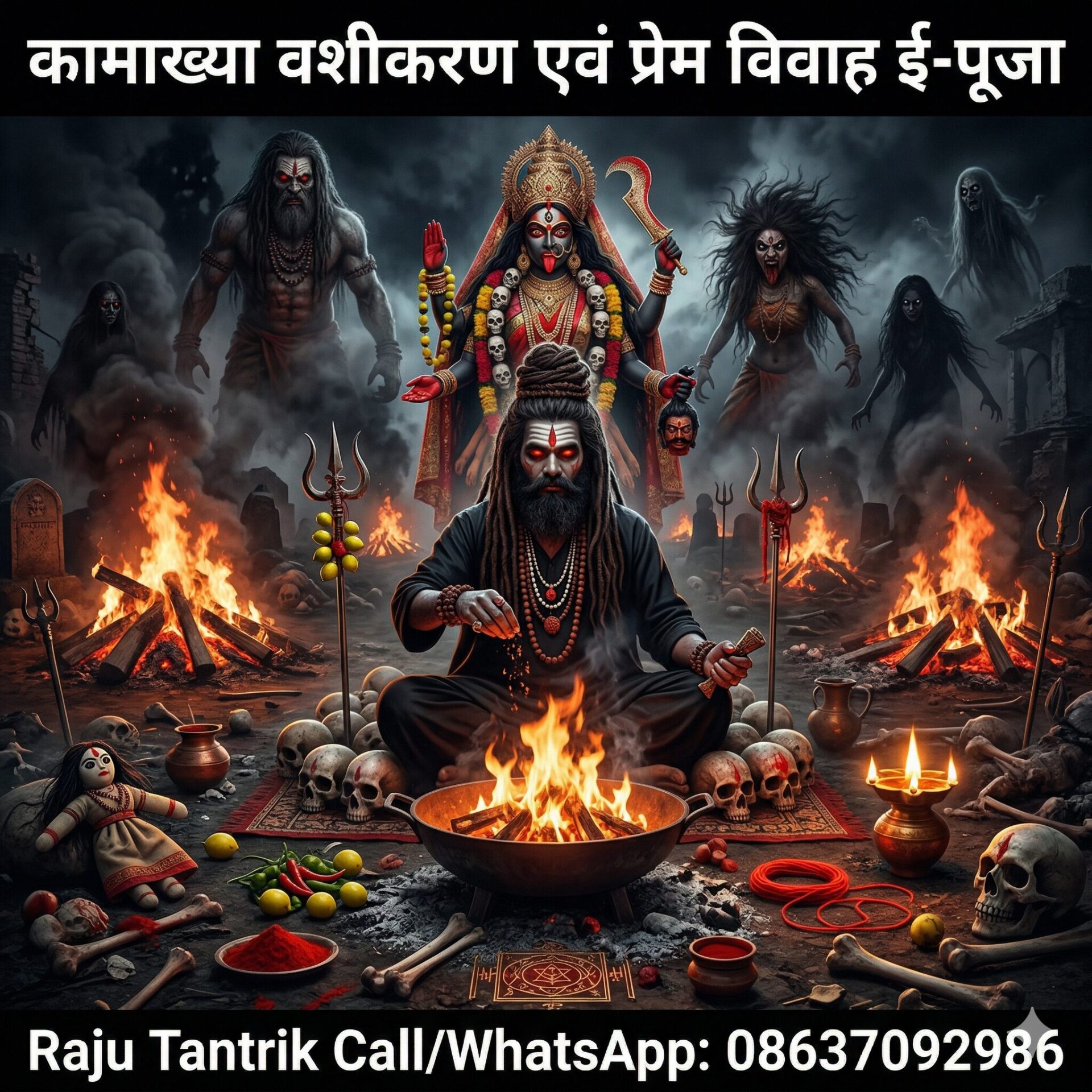कामाख्या वशीकरण यंत्र एवं प्रेम विवाह ई-पूजा | Kamakhya Vashikaran, Lost Love Back & Relationship Healing | Raju Tantrik 08637092986